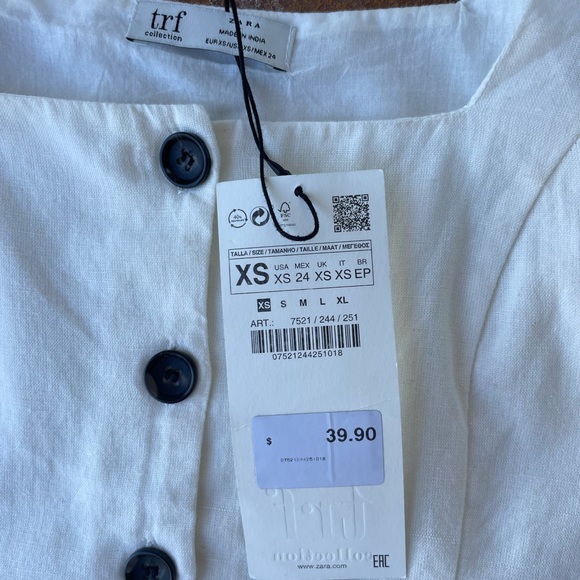 NWT Zara cropped blouse - Picture 6 of 7